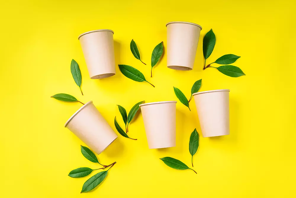 five paper cups