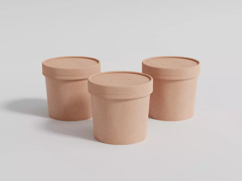 three soup cups